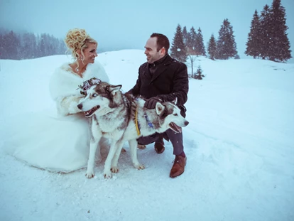 Bruiloft - Eine romantische Husky-Fahrt zur Hochzeit. - Rufana Alp