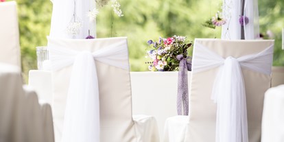 Hochzeit - wolidays (wedding+holiday) - PLZ 6414 (Österreich) - Unser Außenbereich ist beliebt für eine Trauung im Freien, die Agape und den Empfang. - Lizum 1600 - Ihre Hochzeitslocation