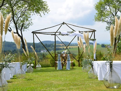Hochzeit - Klimaanlage - Schönau (Bad Schallerbach, Pollham) - Zeremonie im Obstgarten - Vedahof - Gramastetten