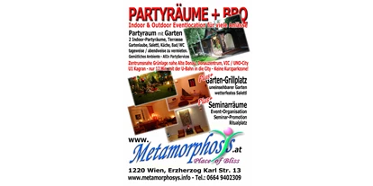 Hochzeit - Geeignet für: Filmproduktionen - Wien Margareten - Party- & Grill-Location - BBQ im Metamorphosys - Metamorphosys - Place of Bliss - Wien 22