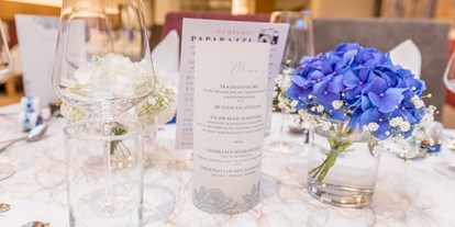 Hochzeit - wolidays (wedding+holiday) - Enterwinkl - Die Tische können individuell dekoriert werden - Hotel Gasthof Flatscher