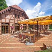 Hochzeitslocation - Restaurant mit Terrasse - Jagdschloss Waldsee