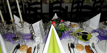 Hochzeit - interne Bewirtung - Senftenberg (Senftenberg) - Tischdekoration - Bio Kräuterlandgasthaus mit Eventsaal für Hochzeiten