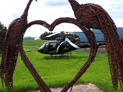Hochzeit - Parkplatz: kostenlos - Buchleiten (Rüstorf) - Der Feldbauernhof bietet genügend Platz um mit dem Helikopter zur Hochzeit zu Reisen. - Feldbauernhof