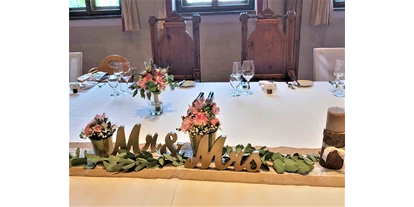 Wedding - interne Bewirtung - Niederthai - Milser Stadl, Hochzeitstafel - Alpenrast Tyrol