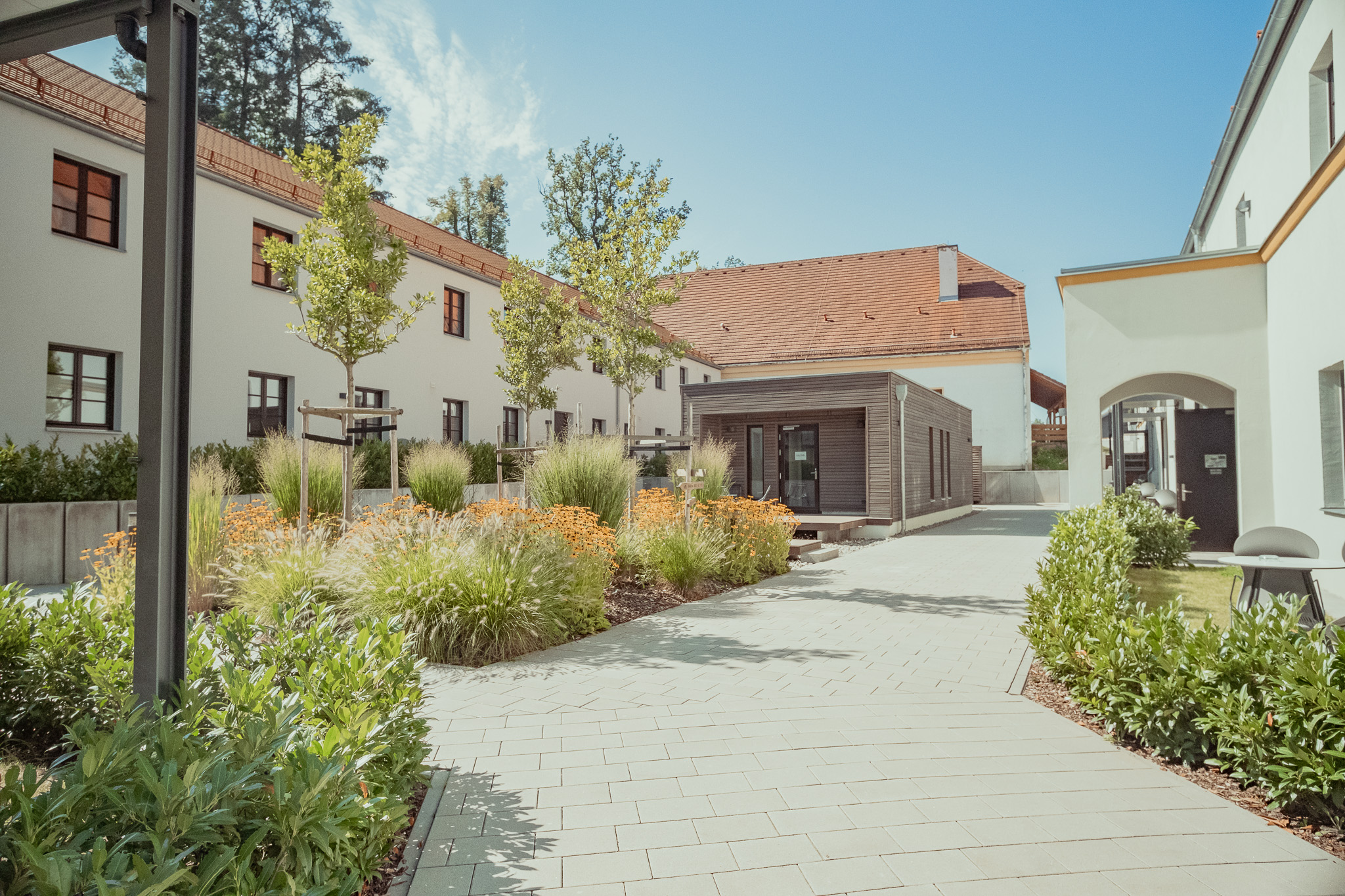Hochzeitslocation - Der Innenhof vom Mariandl im Oberwirt in Bayern. - Mariandl im Oberwirt