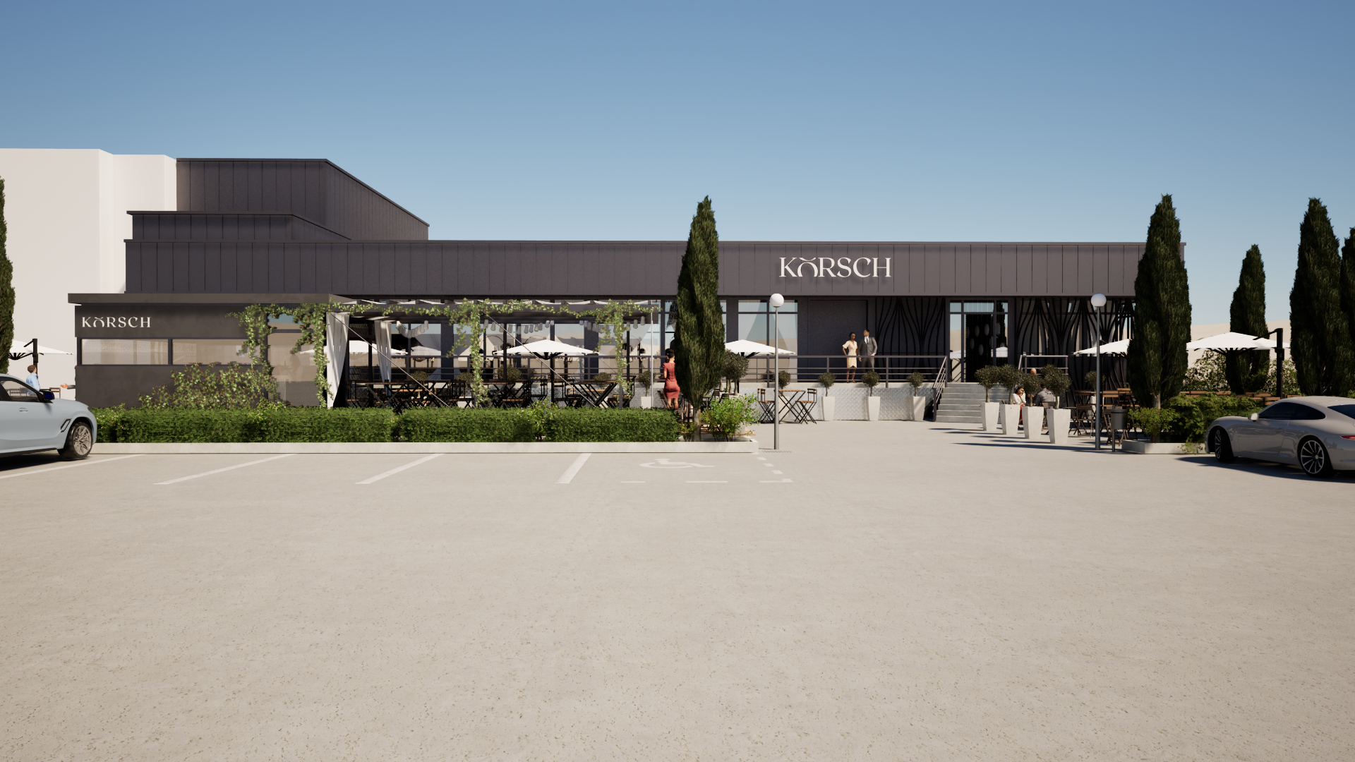 Hochzeitslocation - Location Front Tageslicht Perspektive 1 - KÖRSCH Eventlocation