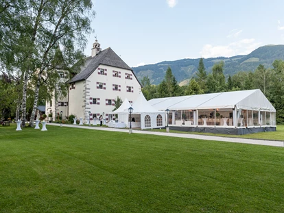 Hochzeit - Geeignet für: Produktpräsentation - Enterwinkl - elegantes Zelt im Schlossgarten - Schloss Prielau Hotel & Restaurants