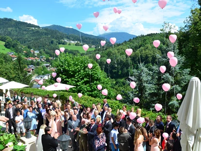 Hochzeit - Hochzeitsessen: 5-Gänge Hochzeitsmenü - Auen (Wolfsberg) - Heiraten im Freien auf Schloss Wolfsberg in Kärnten  - Schloss Wolfsberg