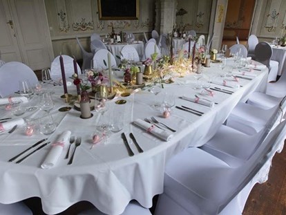 Hochzeit - externes Catering - Pönegg - Tafel Pernegger Salon  - Schloss Pernegg