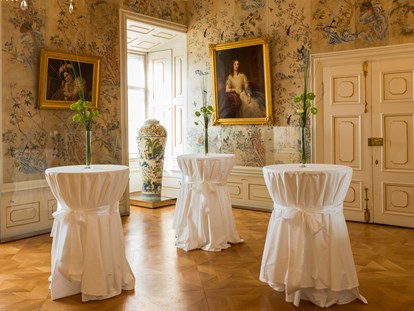 Hochzeit - externes Catering - Göttlesbrunn - Stehempfang im großen chinesischen Salon - Schloss Esterházy