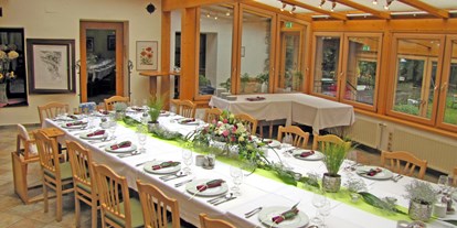Hochzeit - Art der Location: Restaurant - Bezirk Sankt Pölten-Land - Wintergarten - Wildkräuterhotel Steinschalerhof
