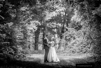 Hochzeit: Fotoshooting im nahegelegenen Wald.
Foto © weddingreport.at - Schloss Halbturn