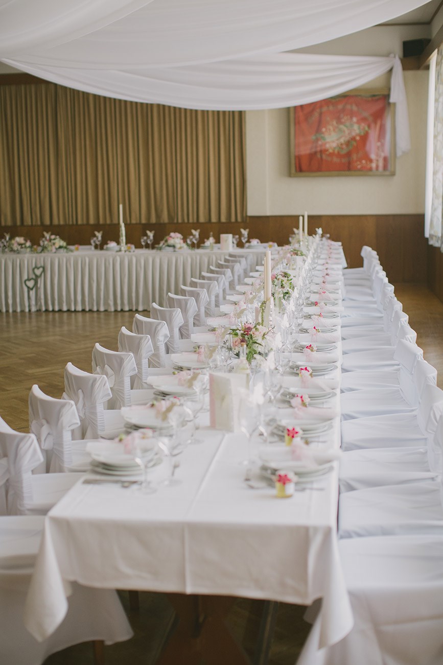 Hochzeit: Hochzeitstafel im Hotel Müllner in Marz. - Hotel Müllner