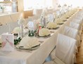 Hochzeit: liebevoll dekorierte Tafeln - Hotel Pension Melcher