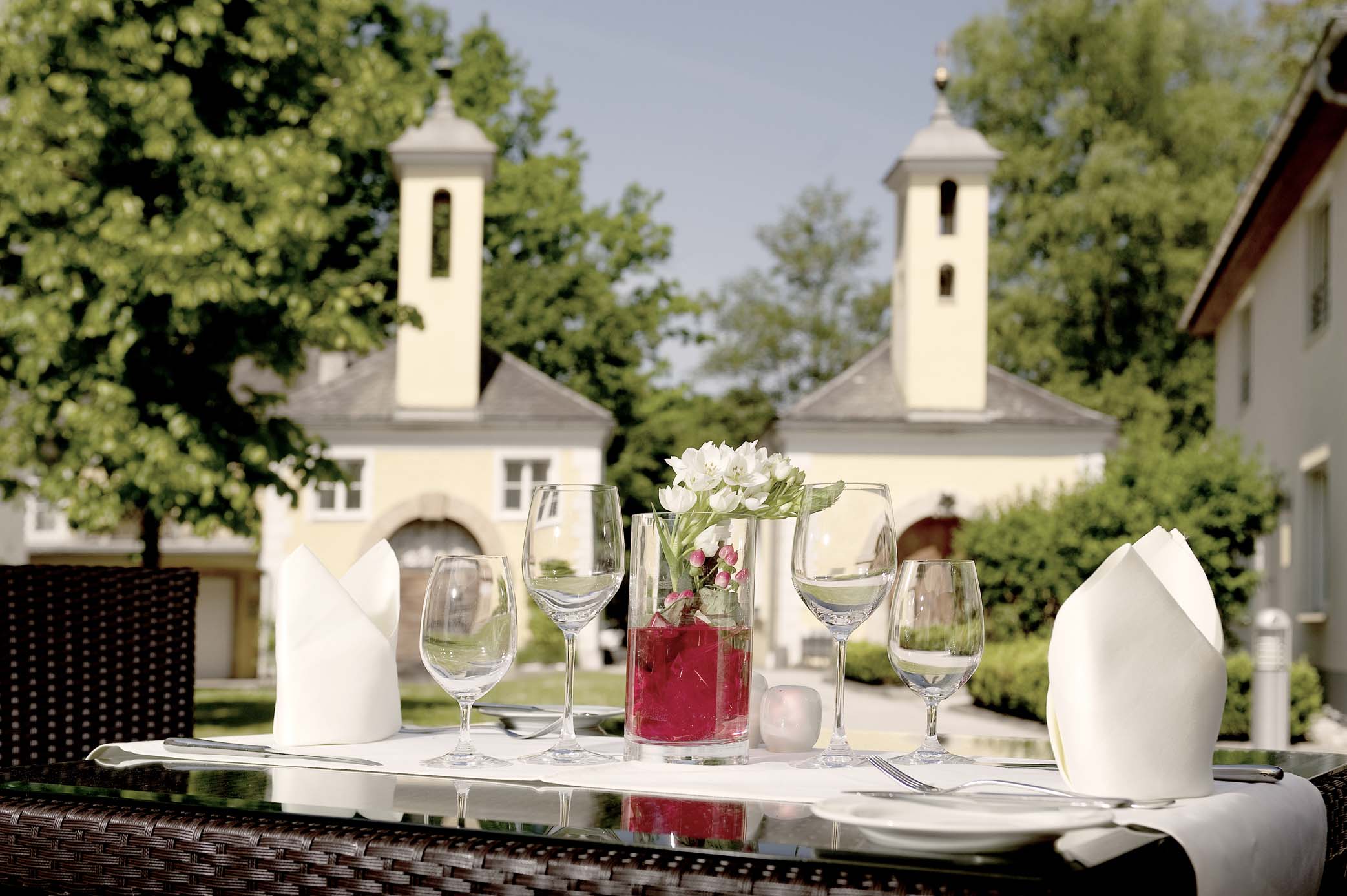 ARCOTEL Castellani Salzburg Information about the banquet halls terrace