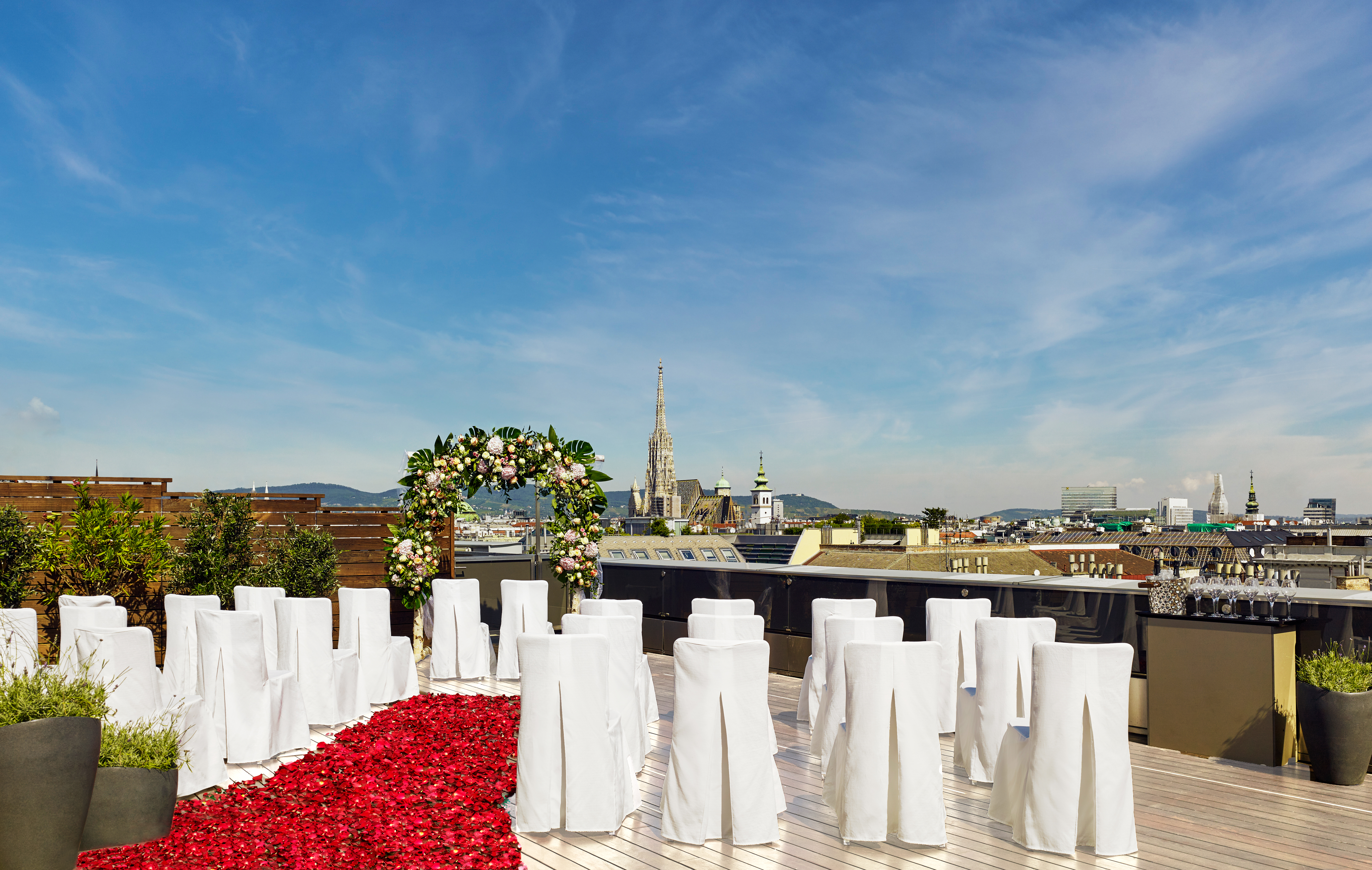 The Ritz-Carlton, Vienna Information about the banquet halls Atmosphere Rooftop Bar