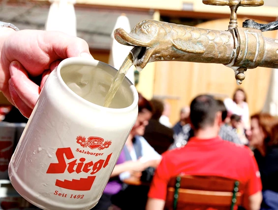 Hochzeitslocation: Unser Bierbrunnen eignet sich perfekt für Ihren Aperitif - Stiegl-Brauwelt