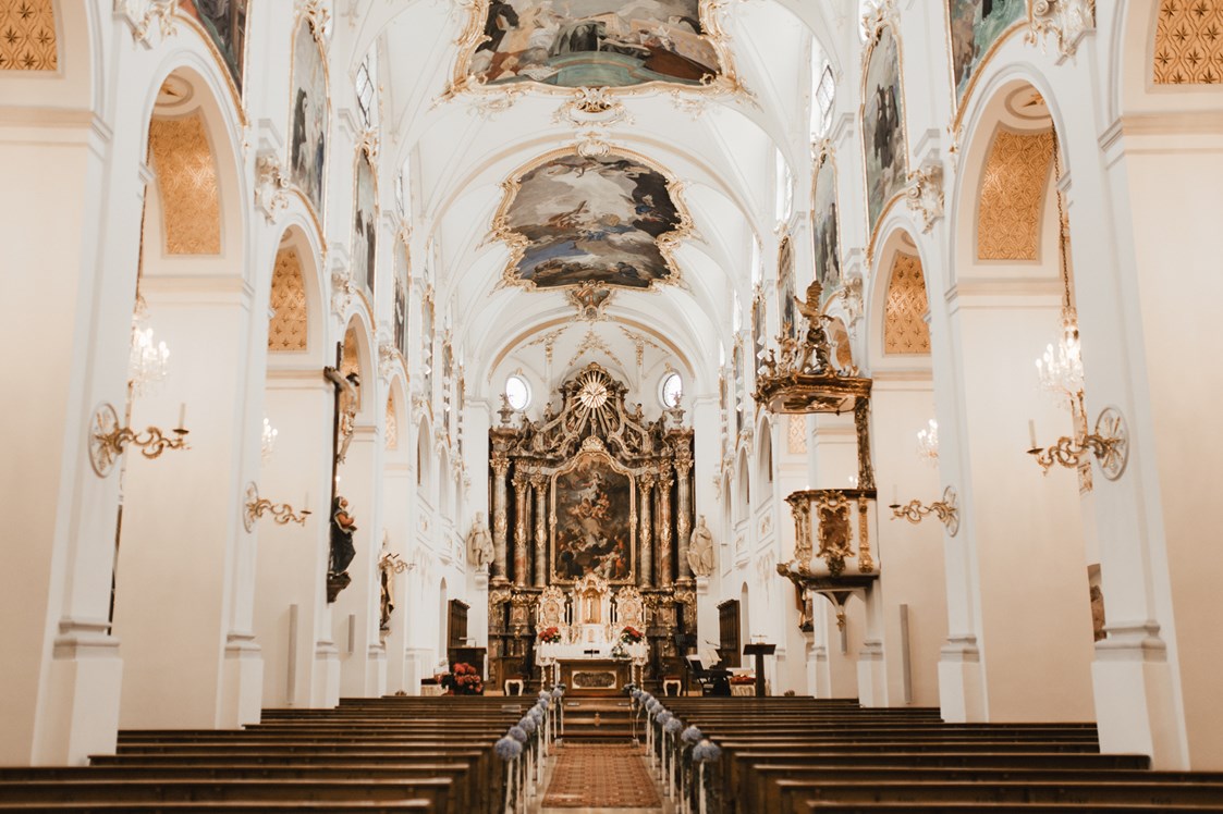 Hochzeit: Die baroke Basilika des Kloster Scheyern.
Hier sind kirchliche Trauungen möglich. - Klosterschenke Scheyern - Prielhof
