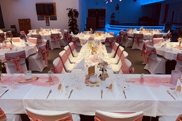 Hochzeit: Bankett, Brauttisch, rosa, Mittel-BAR - Mittel-BAR Schönheide