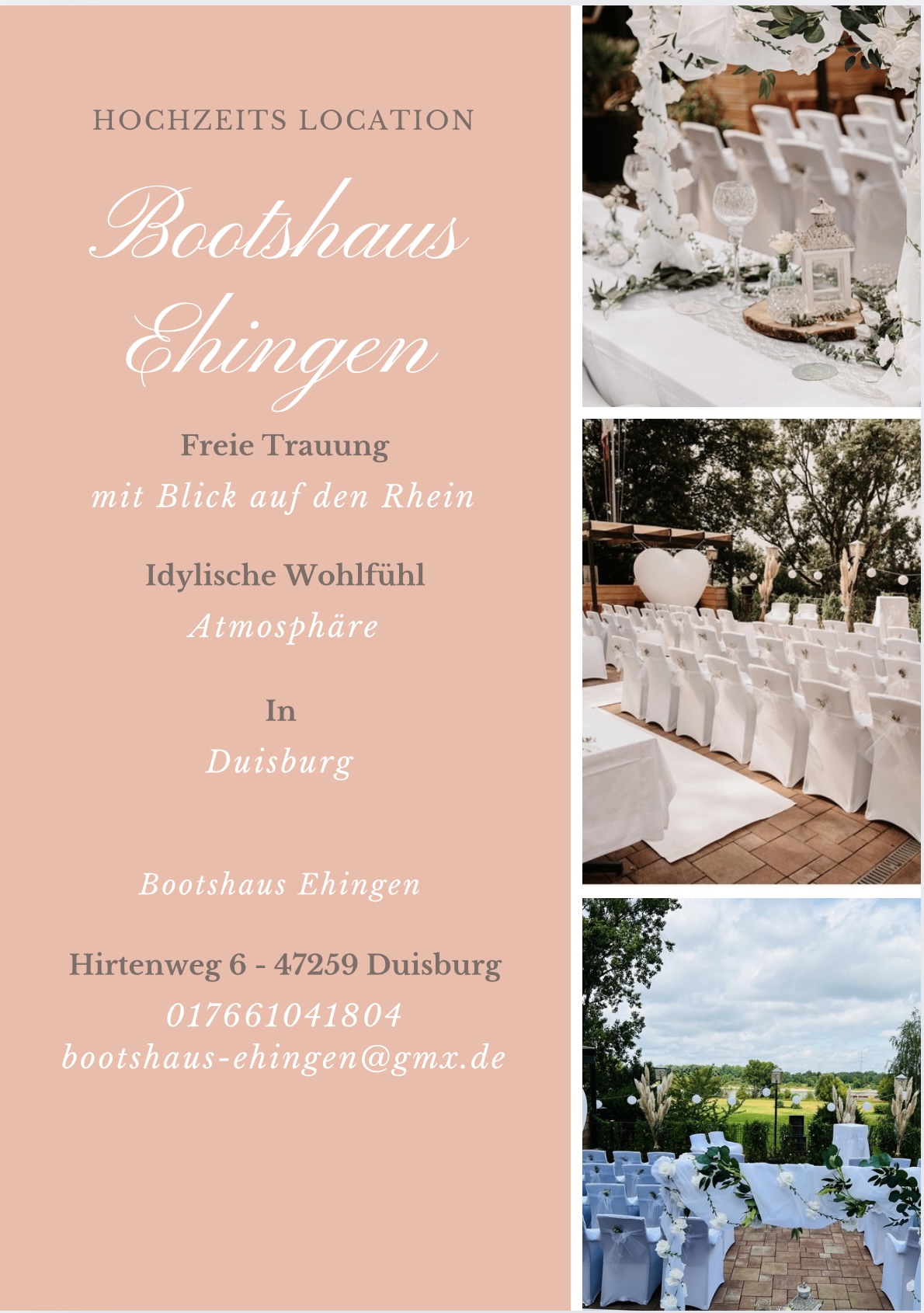 Hochzeit - Art der Location: Eventlocation - Essen - Bootshaus Ehingen