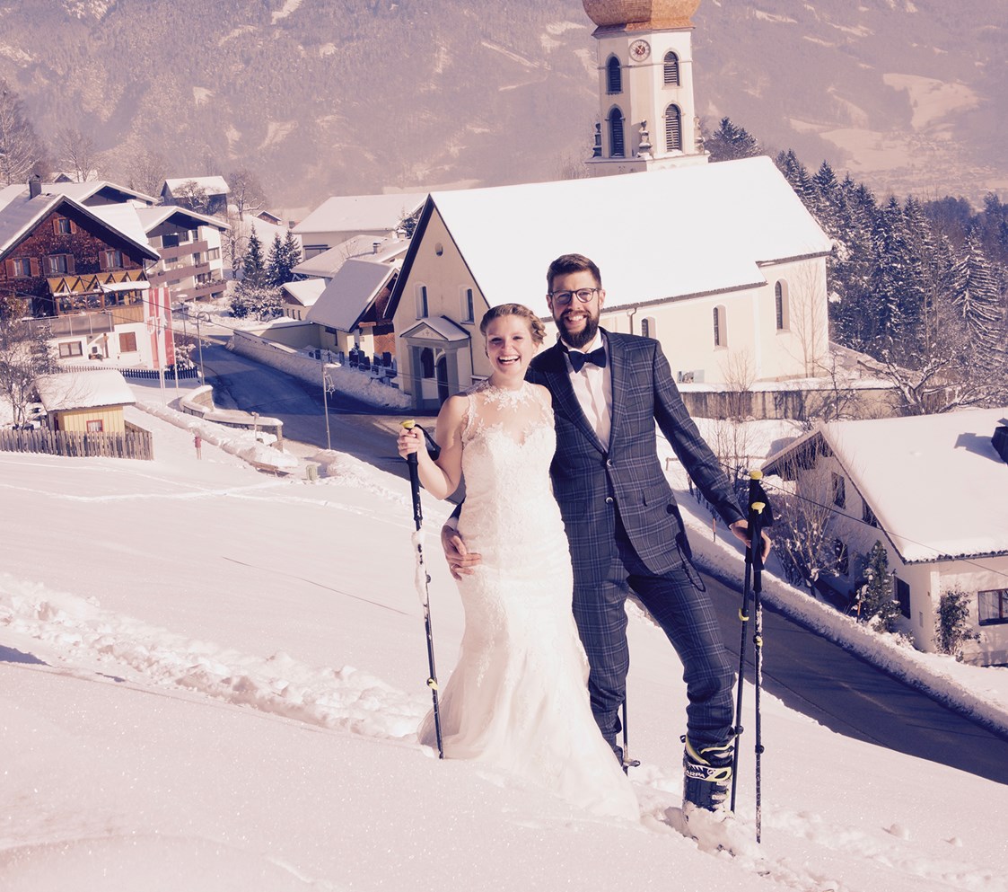 Hochzeit: Die Rufana Alp lädt zu einer Hochzeit im Schnee. - Rufana Alp