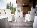 Hochzeit: Unser Außenbereich ist beliebt für eine Trauung im Freien, die Agape und den Empfang. - Lizum 1600 - Ihre Hochzeitslocation