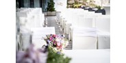Hochzeit - PLZ 6100 (Österreich) - Unser Außenbereich ist beliebt für eine Trauung im Freien, die Agape und den Empfang. - Lizum 1600 - Ihre Hochzeitslocation