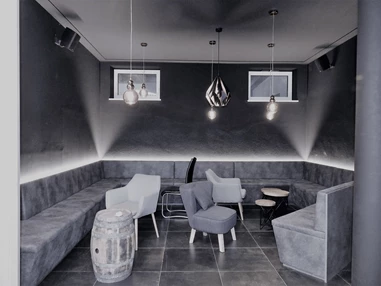 Hochzeitslocation: ein gemütlicher Loungebereich lässt Raum für Entspannung - LoRe Cocktailmanufaktur | Destillerie