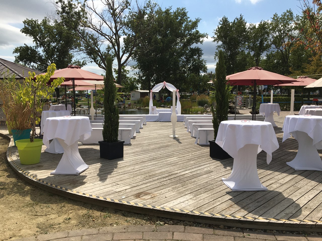 Strandhaus Mörbisch Angaben zu den Festsälen Trauung am Sonnendeck
