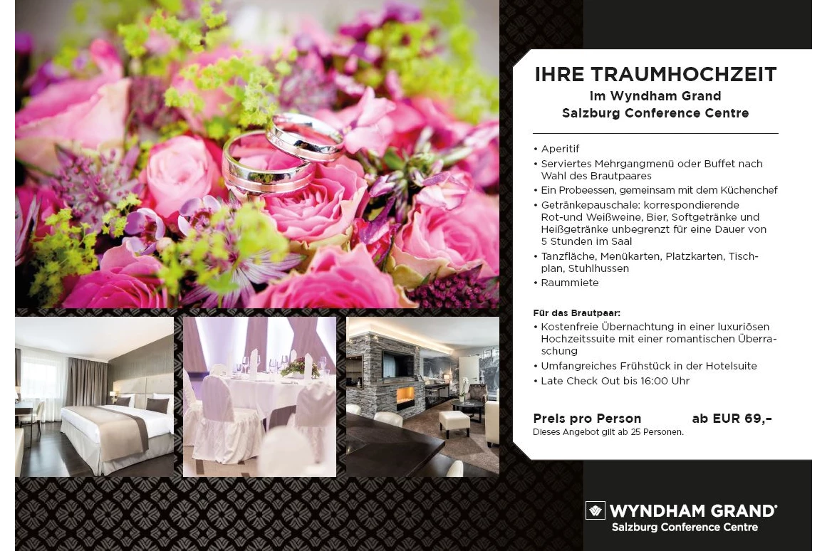 Hochzeitslocation: Wyndham Grand Salzburg Conference Centre