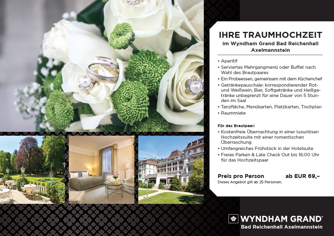 Hochzeitslocation: Wyndham Grand Bad Reichenhall Axelmannstein