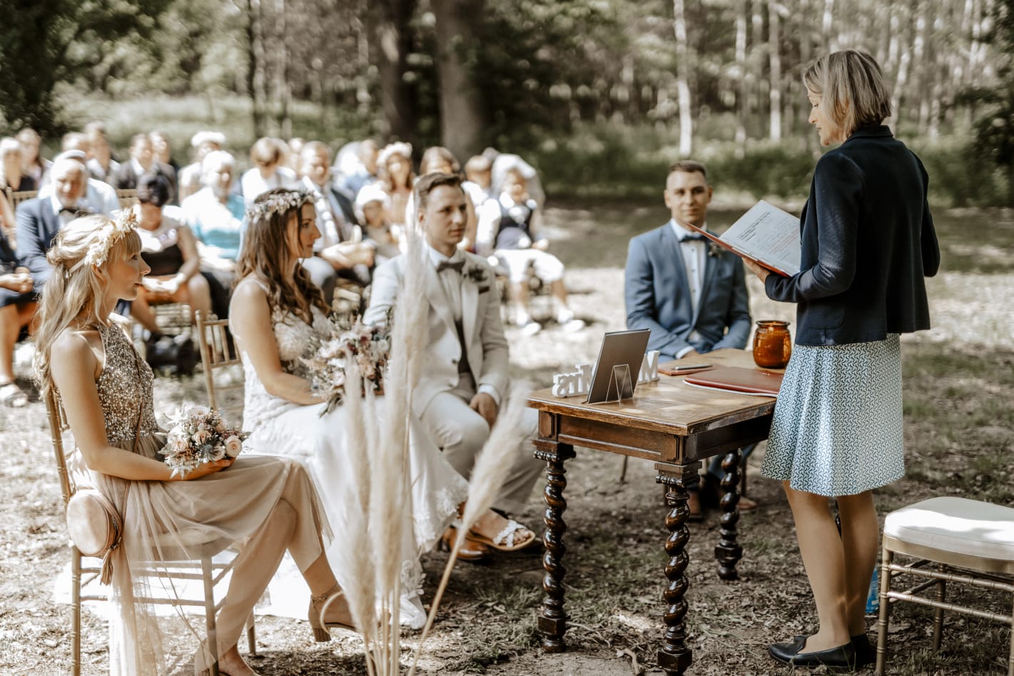 Bruiloft - Geeignet für: Filmproduktionen - Eine Gartenhochzeit auf der Wasserburg Turow. - Wasserburg Turow