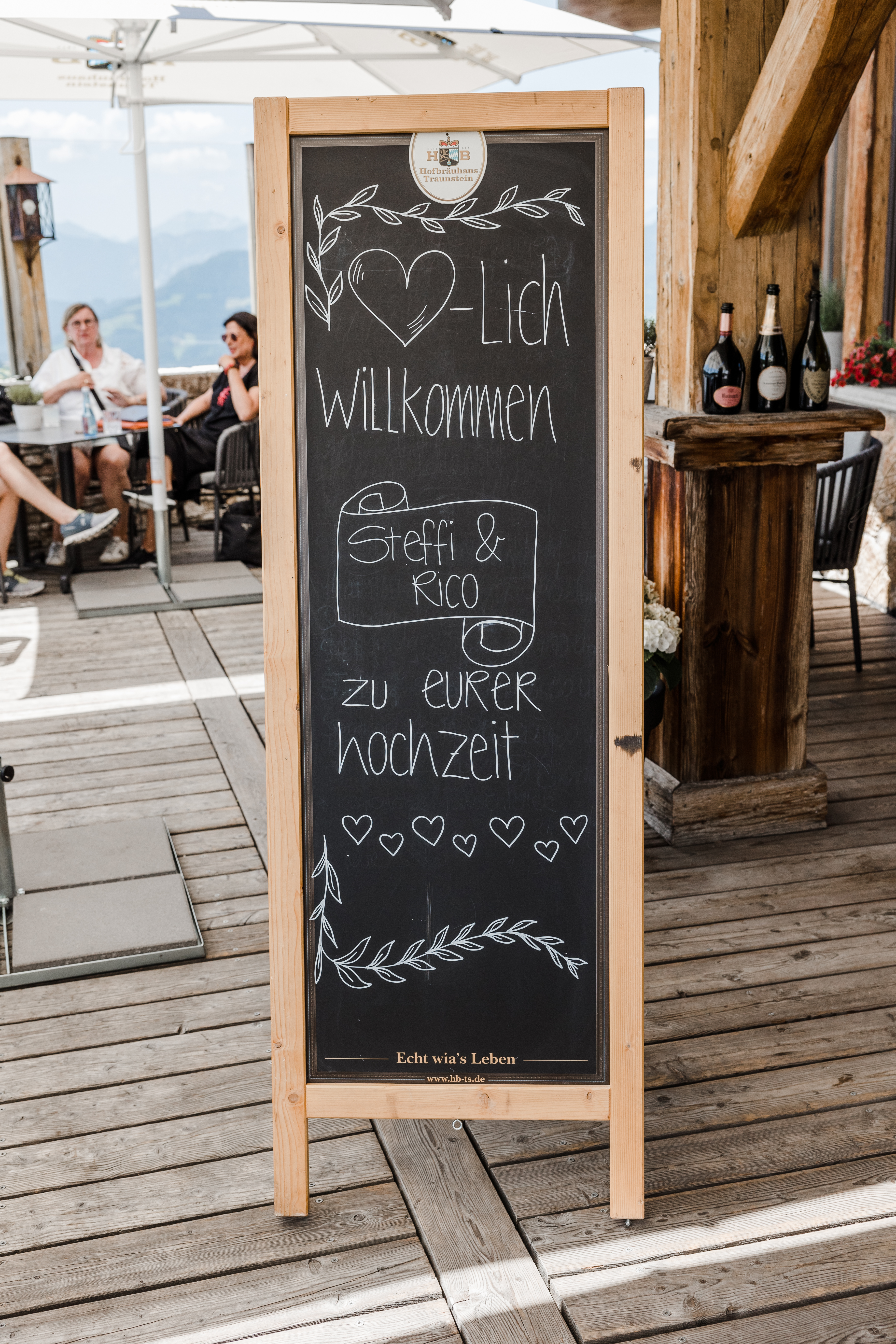 Hochzeit: Willkommensschild - jezz AlmResort Ellmau