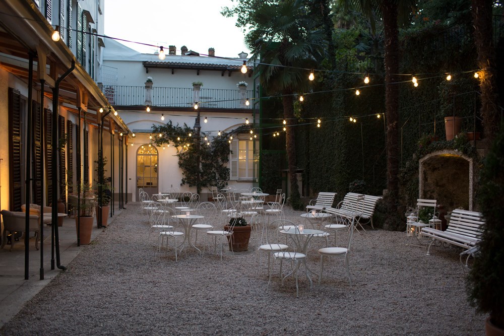 Hochzeit: Der Innenhof bei Sonnenuntergang. - Villa Piceni