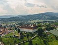 Hochzeit: Luftaufnahme des Schloss Stainz in der Steiermark. - Schloss Stainz