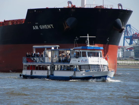 Hochzeit: Auf Ihrer Fahrt durch den Hafen geht es auf Tuchfühlung mit den großen Schiffen, aus aller Welt. - Elbe Erlebnistörns