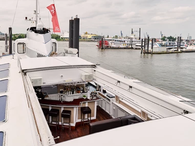 Hochzeit: Salondach offen - Eventschiff Grosser Michel
