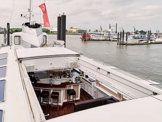 Hochzeit: Salondach offen - Eventschiff Grosser Michel
