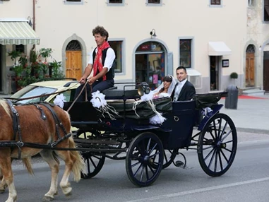 Hochzeitslocation: Eine wunderschöne Kutschfahrt in der Hochzeitskutsche ist bei uns möglich! - Agriturismo Il Moro