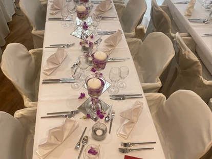 Mariage - Region Stuttgart - Da wir auch Catering machen unsere Tischdekoration  - Schlosscafe Location & Konditorei / Restaurant