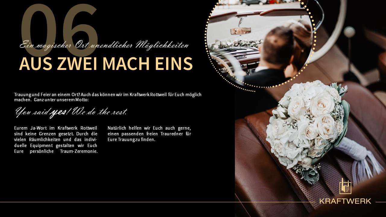 Hochzeitslocation: Kraftwerk Rottweil