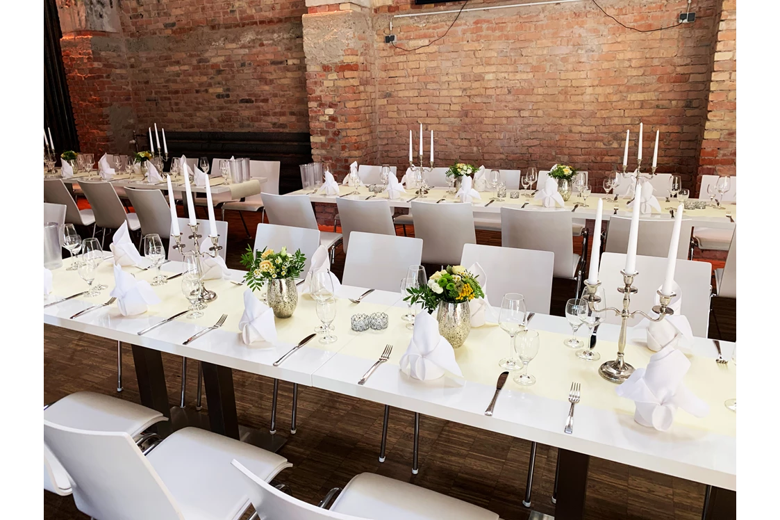 Hochzeit: Beispiel für Tischdekoration - Altes Pumpenhaus Dresden