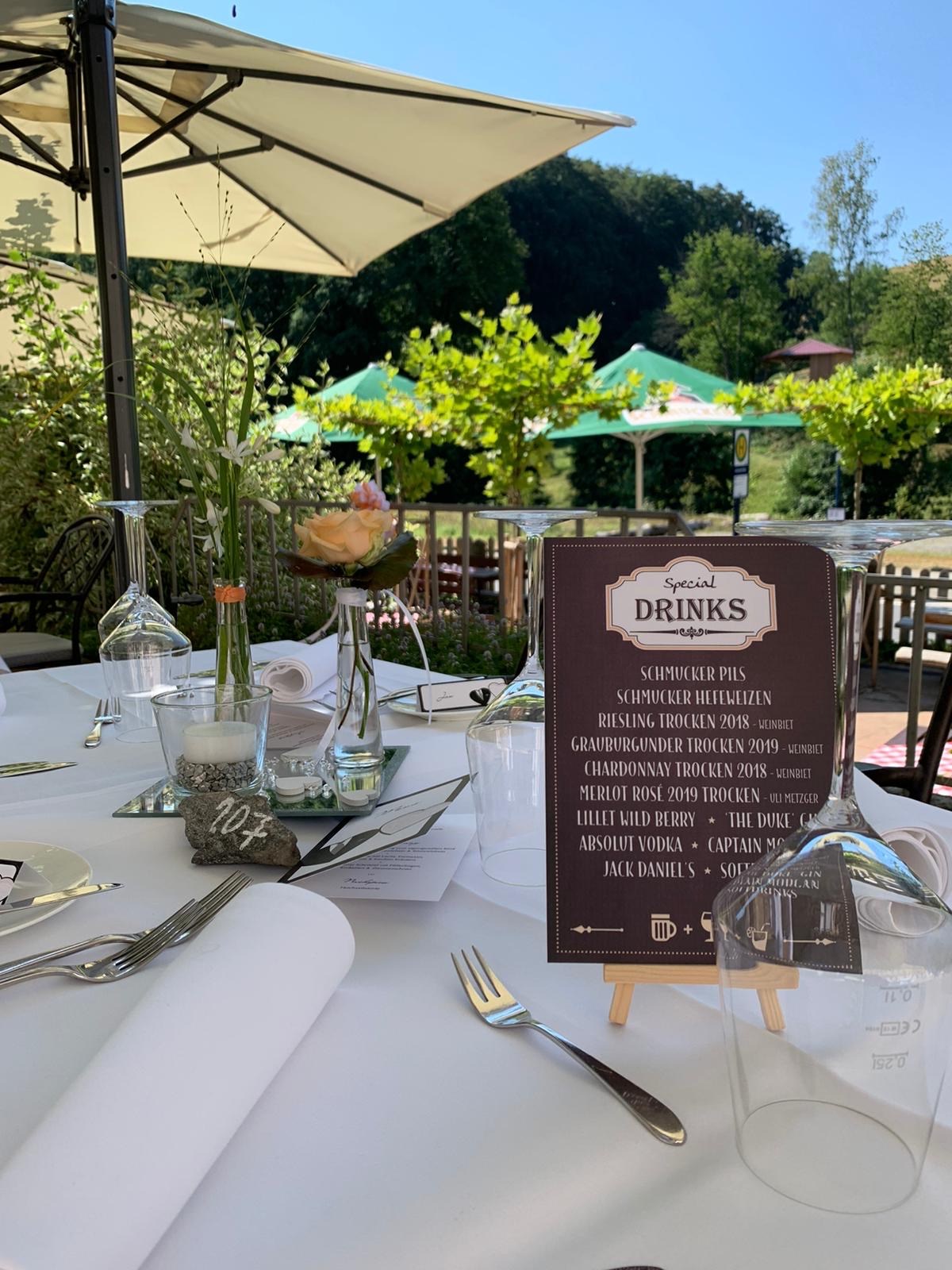 Lammershof Informatie over de balzalen Terrasvormige tuin