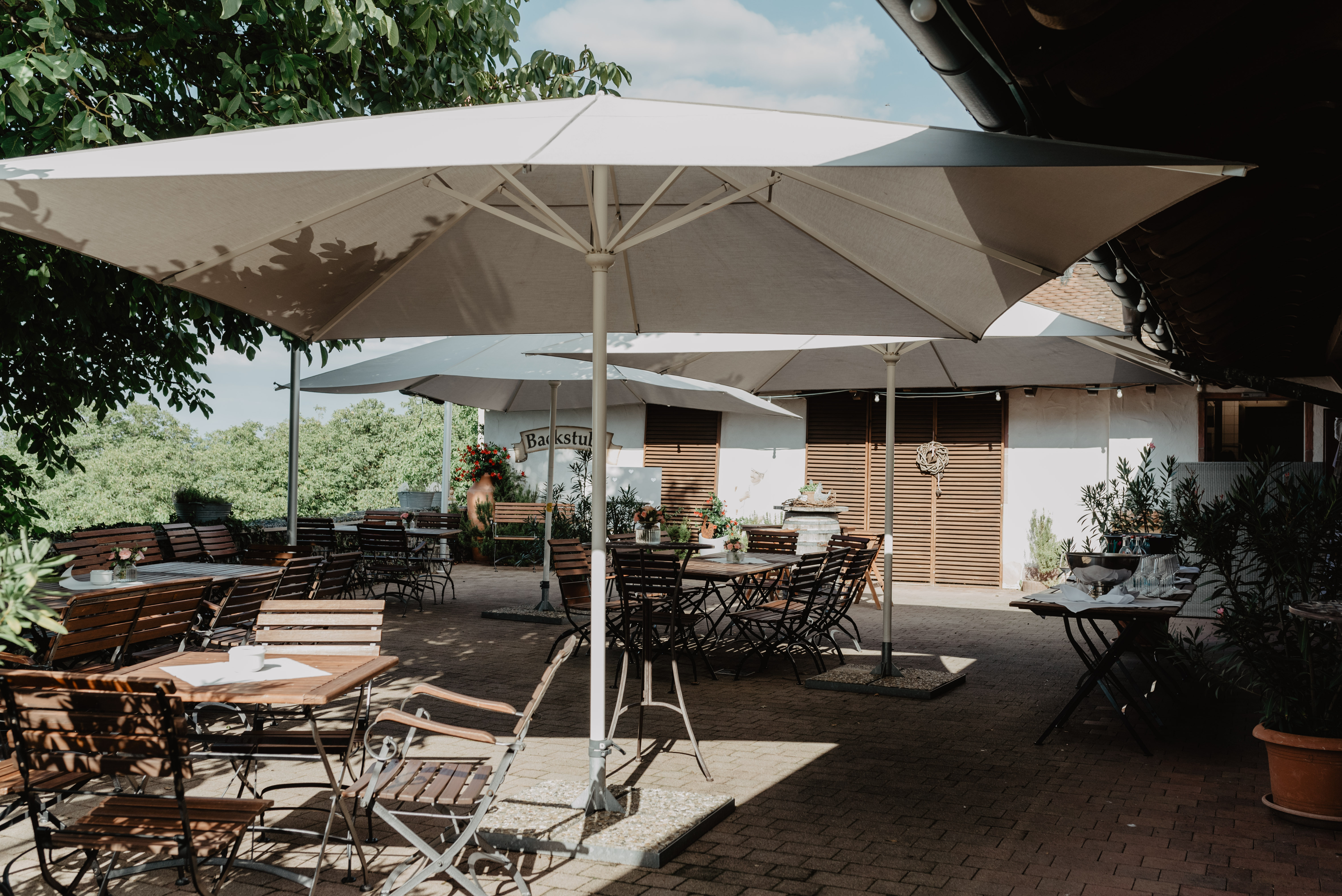 Hochzeit: Terrasse Restaurant - Weingut Weber