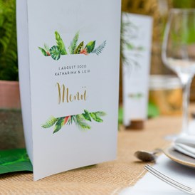 Hochzeit: Beispiel für Menü-Karte - Unique Eventlocation