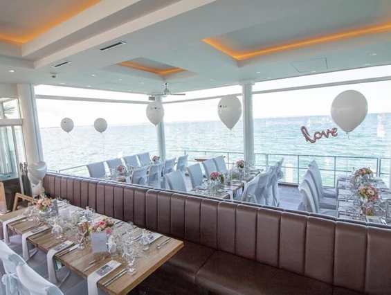 Hochzeit: Erdgeschoss Seeseite - Restaurant Wolkenlos