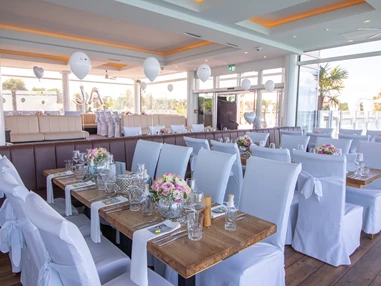 Hochzeit: Erdgeschoss Strandseite - Restaurant Wolkenlos