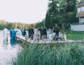 Hochzeit: Sektempfang und Aperitif auf dem Steg. - Restaurant Fischerstube