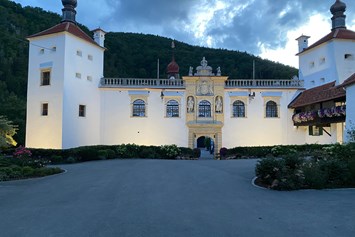 Hochzeit: Schlossportal bei Nacht  - Gartenschloss Herberstein